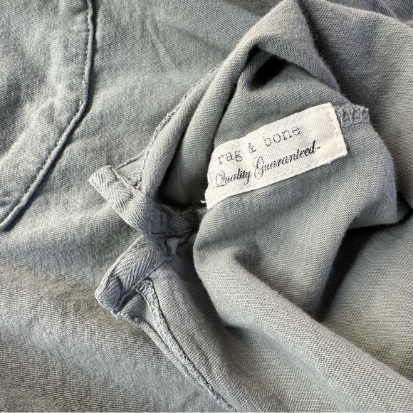 Rag & Bone Miles Principal Jersey Shirt Mens M Gray Pocket Tee long sleeve - Picture 3 of 3